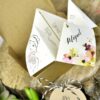 Vidám virágos doboz esküvői meghívó - White Angel Esküvői Szalon