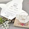 Csipkés táska esküvői meghívó - White Angel Esküvői Szalon