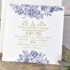 Kék repülőjegy esküvői meghívó - White Angel Esküvői Szalon