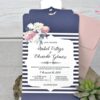 Rózsaszín virágos esküvői meghívó - White Angel Esküvői Szalon