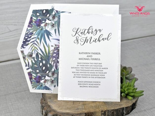 Esküvői meghívó választható borítékkal 1 - White Angel Esküvői Szalon
