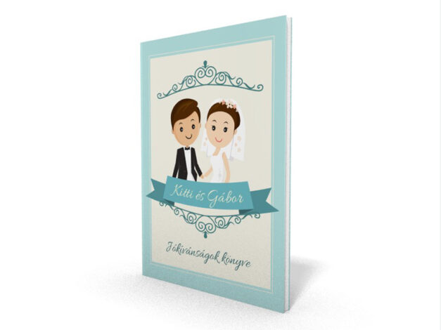 Esküvői vendégkönyv türkiz