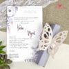 Pillangós dobozos esküvői meghívó