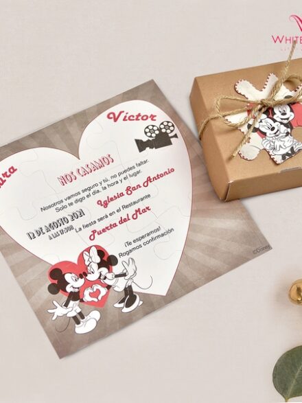 Mickey egeres esküvői meghívó