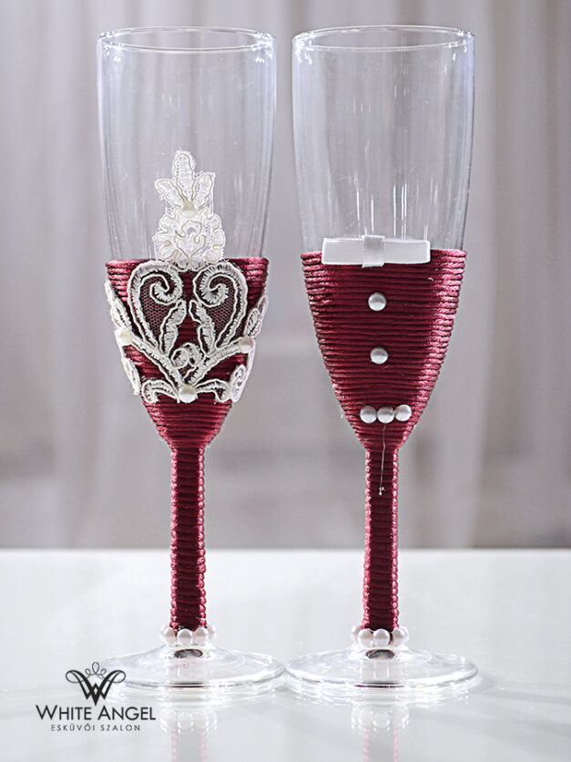 Esküvői pezsgős pohár