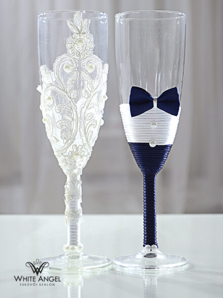 Esküvői pezsgős pohár