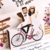 Biciklis 3D esküvői meghívó