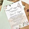 Olcsó pillangós esküvői meghívó
